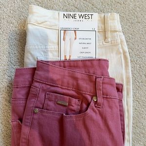 Two pairs of Nine West women women’s pants.